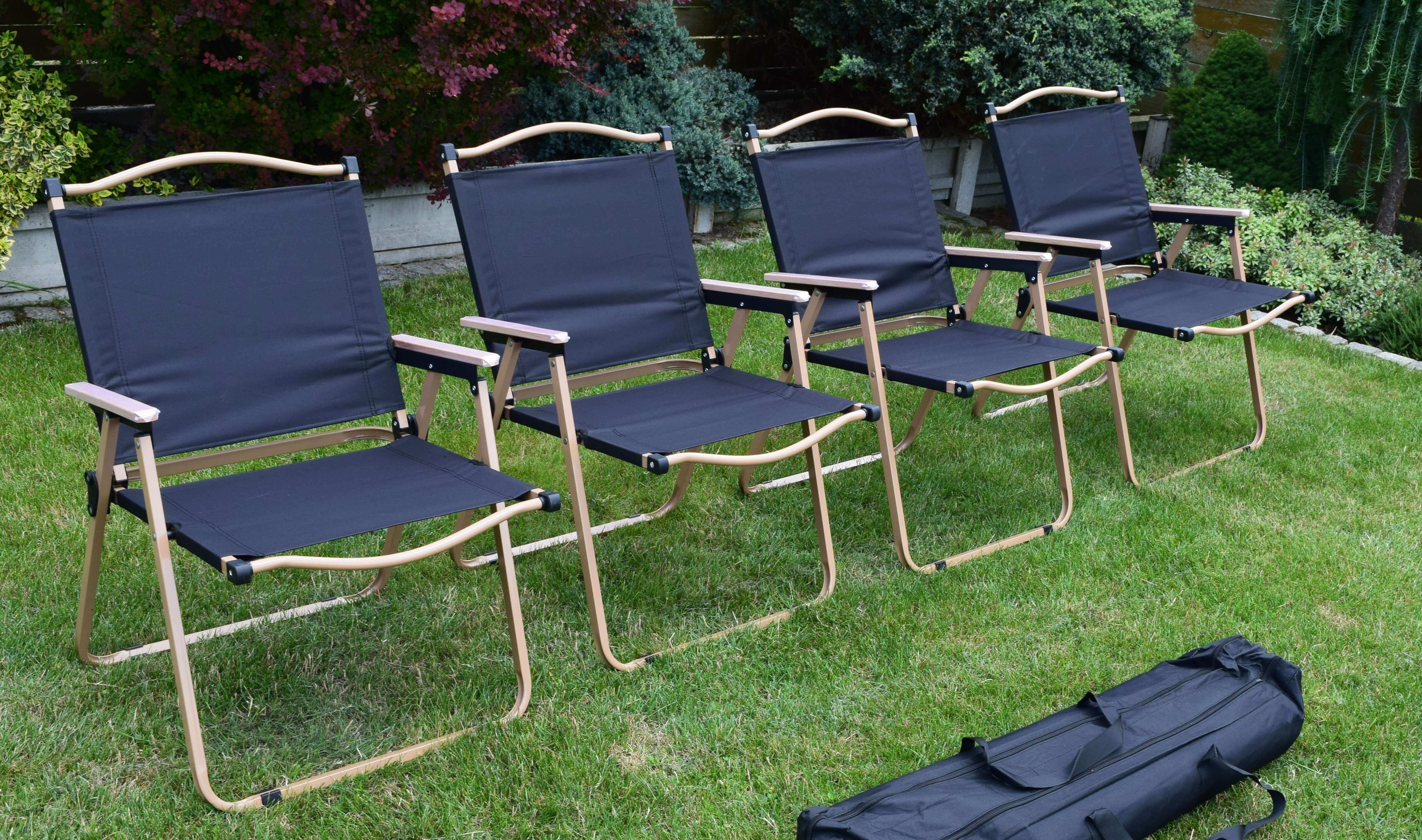 meble ogrodowe krzesło składane 80 zł sztuka campigowe turystyczne namiotowe plażowe metal drewno buk